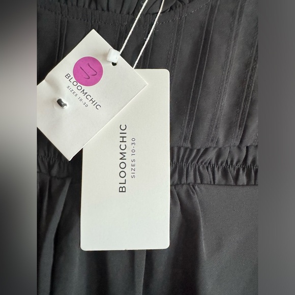 NWT-BloomChic Anti-Wrinkle Shirred Ruffle Sleeve Mesh Frill Trim Blouse Sz 12/Lg - Picture 8 of 15